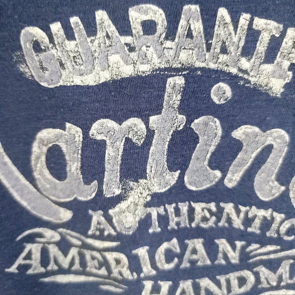 Martin & Co. Guitars Graphic T-Shirt Men's XXL Blue Lucky Brand Distressed - Picture 5 of 12